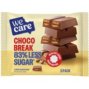 WeCare Choco Break Reep met Minder Suiker 3x21.5g