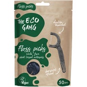 The Eco Gang Floss picks flosdraad houtskool 50st