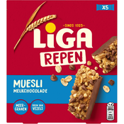 Liga Mueslirepen Melk Chocolade 140g