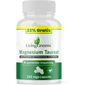 Livinggreens Magnesium Tauraat + Vitamine B6 240 vega-capsules