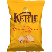 Kettle Mature Cheddar & Red Onion chips 130g