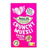 Holie Crunchy Muesli rozijn hazelnoot & amandel 400g