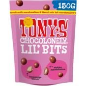 Tony's Chocolonely Lil Bits melk marshmallow & biscuit 150g