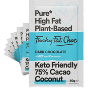 Funky Fat Choc Dark Chocolate Coconut 50g