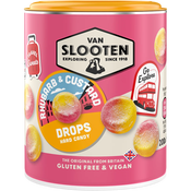 Van Slooten Rhubarb & Custard Drops 200g