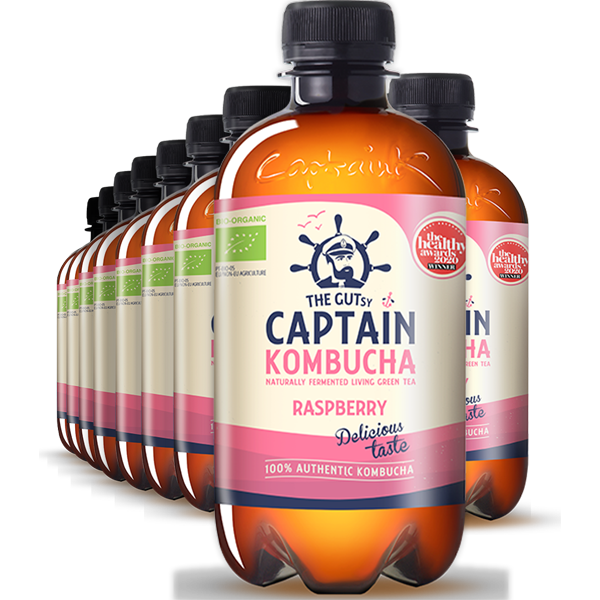 12st The Gutsy Captain Kombucha Raspberry 400ml