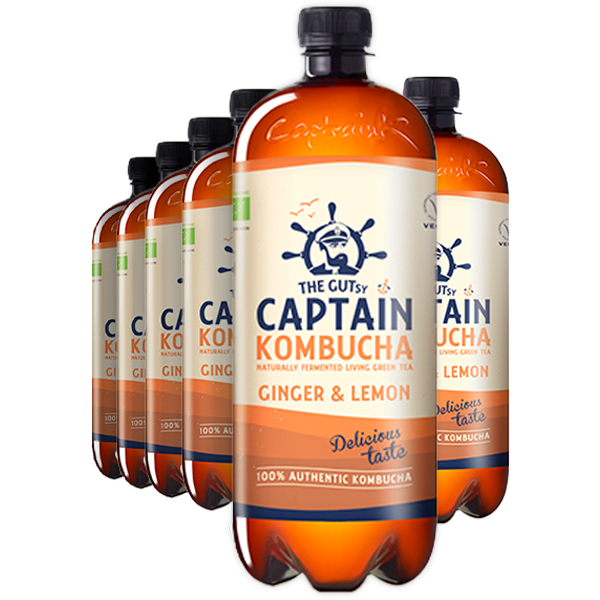 6st The Gutsy Captain Kombucha Ginger & Lemon 1l