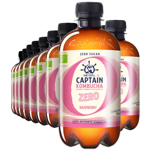 12st The Gutsy Captain Kombucha Zero Raspberry 400ml