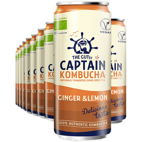 12st The Gutsy Captain Kombucha Ginger & Lemon 250ml