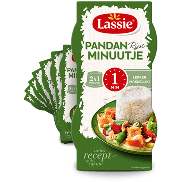 8st Lassie Minuutje Pandanrijst 2x125g