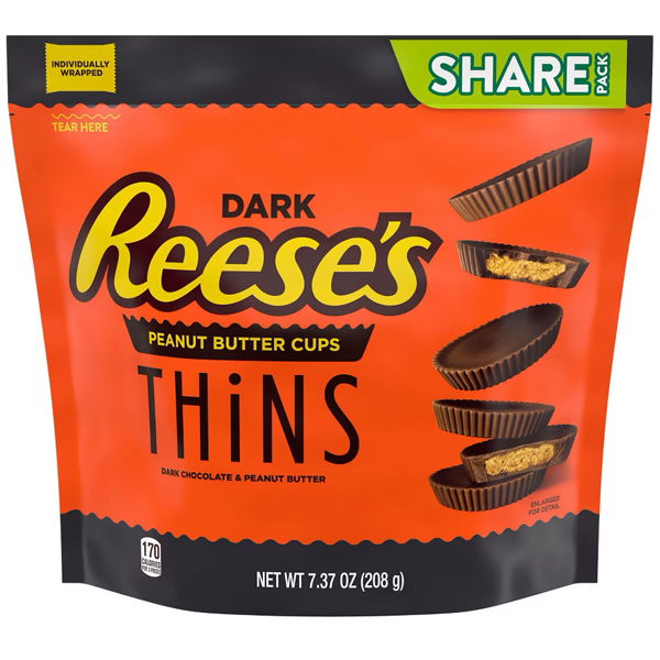Reese's Dark Peanut Butter Cup Thins 208g