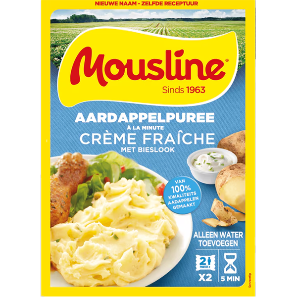 Mousline Aardappelpuree à la Minute Crème Fraiche 2x93 g