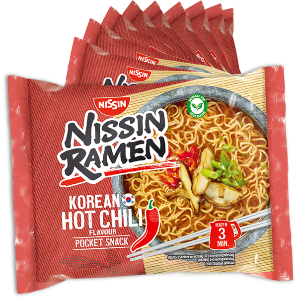 10st Nissin Ramen Korean Hot Chili 65g