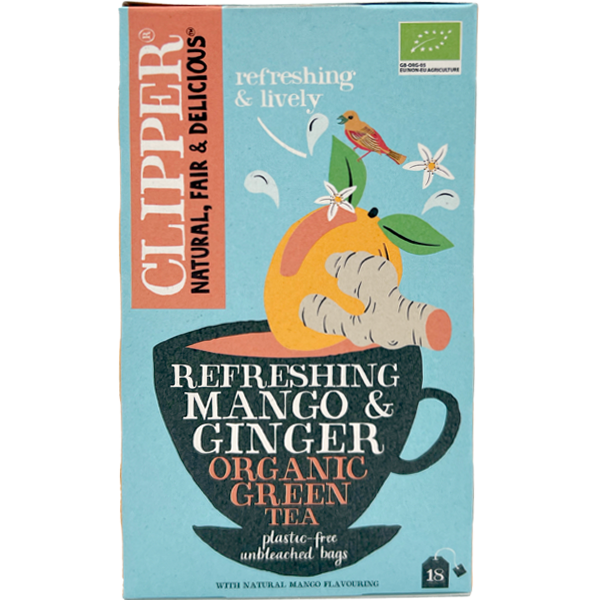 Clipper Refreshing Mango & Ginger Organic Green Tea 27g