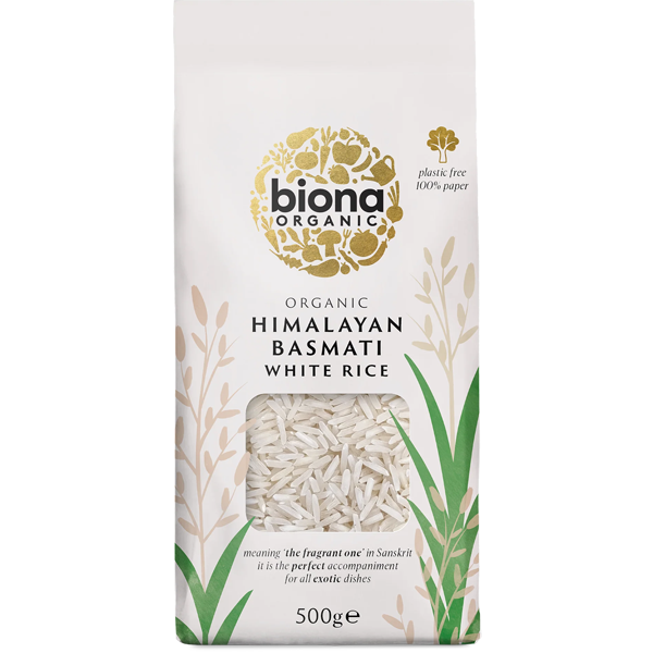 Biona Biologische Himalayan Witte Basmati Rijst 500g