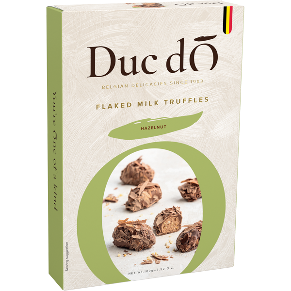 Duc d'O Flaked Milk Truffles Hazelnut 100g