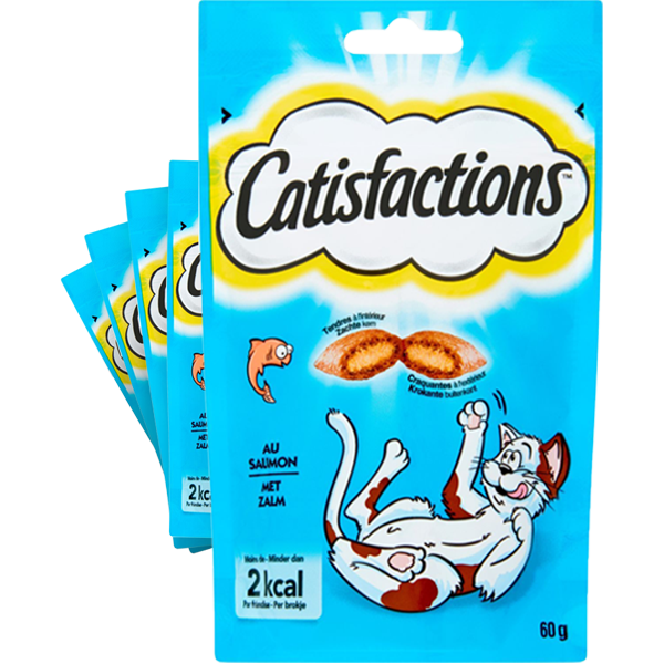 6st Catisfactions Zalm kattensnoepjes 60g