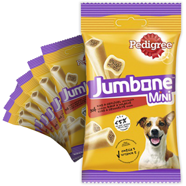 8st Pedigree Jumbone Mini Rundvlees & Gevogelte 160g