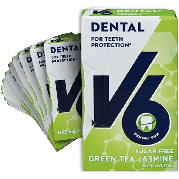 16st V6 Dental Green Tea Jasmine Gum 24g