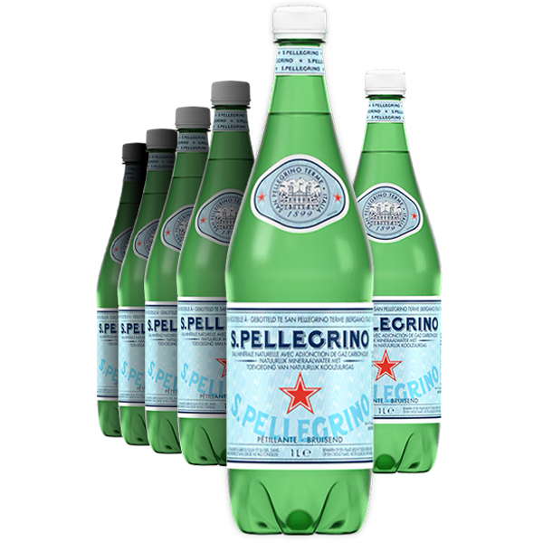 6st San Pellegrino Bruisend Mineraalwater 1l