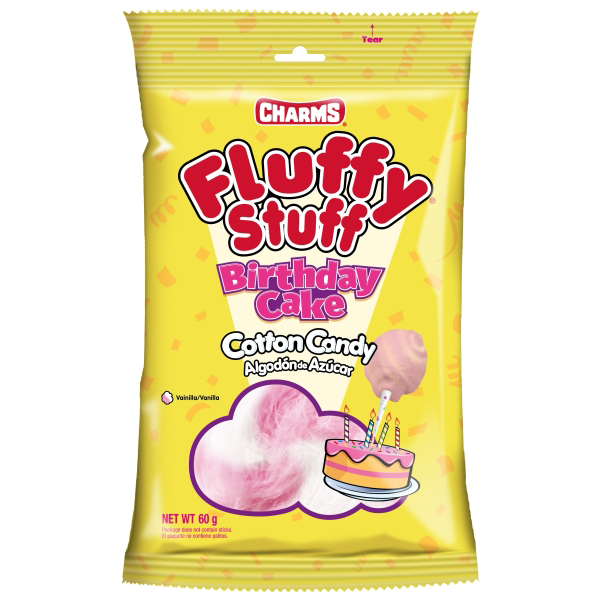 Charms Fluffy Stuff Birthday Cake Cotton Candy 60g