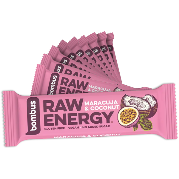 20st Bombus Raw Energy Maracuja & Kokos Reep 50g