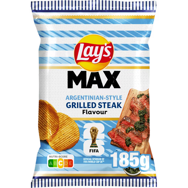 Lay's Max Argentinian Style Grilled Steak Flavour 185g