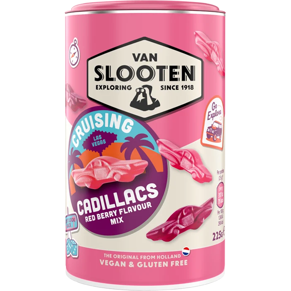 Van Slooten Cruising Cadillacs Red Berry Flavour Mix 225g