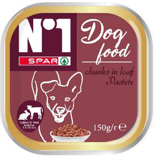 Spar Dog Food Chunks in Loaf Pastete 150g