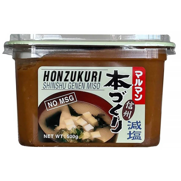 Honzukuri Miso Pasta Minder zout 500g