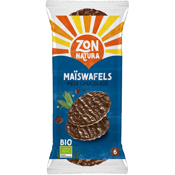 Zonnatura Maiswafels Melk Chocolade 75g