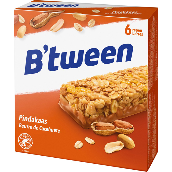 Hero B'tween Pindakaas Mueslireep 6x25g