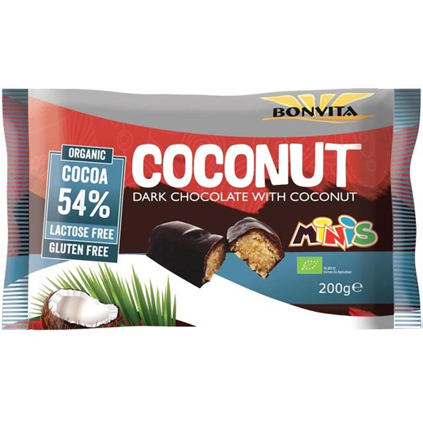 BonVita Coconut Dark Chocolate Mini's 200g