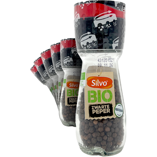 6st Silvo Bio Zwarte Peper Molen 30g