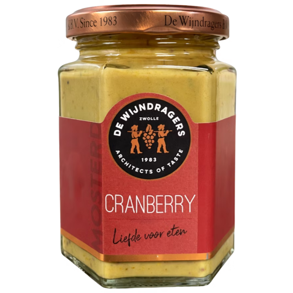 De Wijndragers Mosterd Cranberry 195g