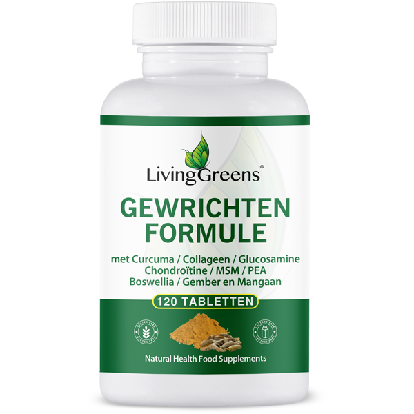 Livinggreens Gewrichten formule Kurkuma & Collageen Complex 120 Tabletten