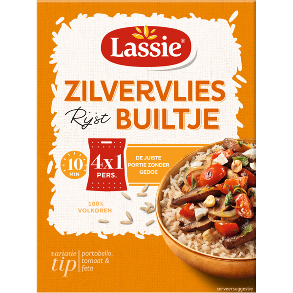 Lassie Zilvervlies Rijst Builtje 4x75g
