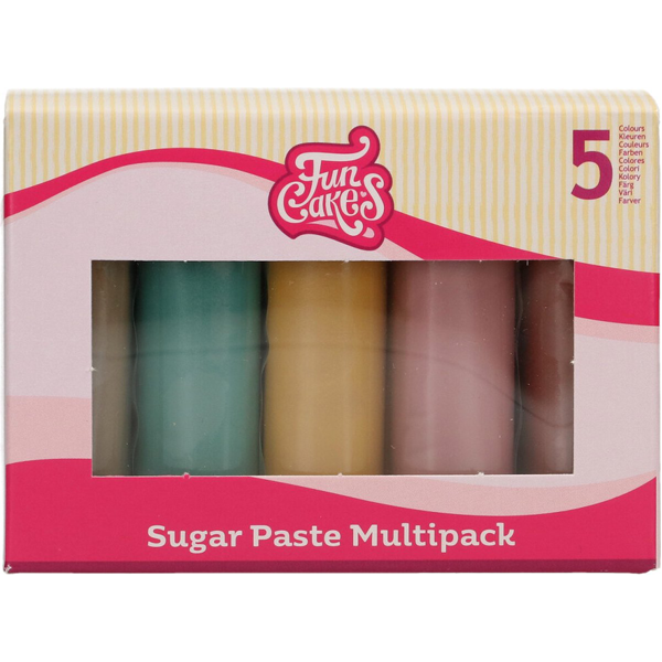 FunCakes Rolfondant Multipack Earth Kleuren 5x100g