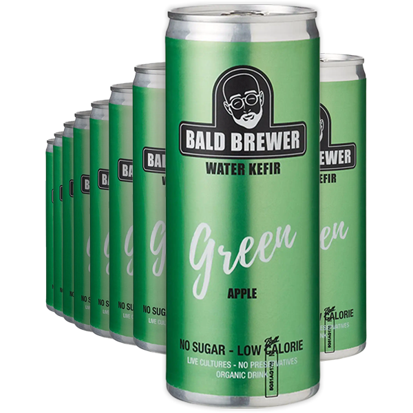 12st Bald Brewer Water Kefir Green Apple 250ml