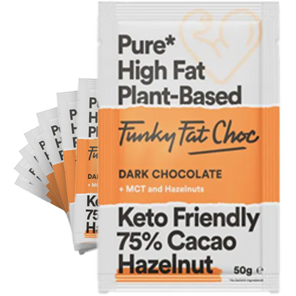 10st Funky Fat Choc Dark Chocolate Hazelnut 50g