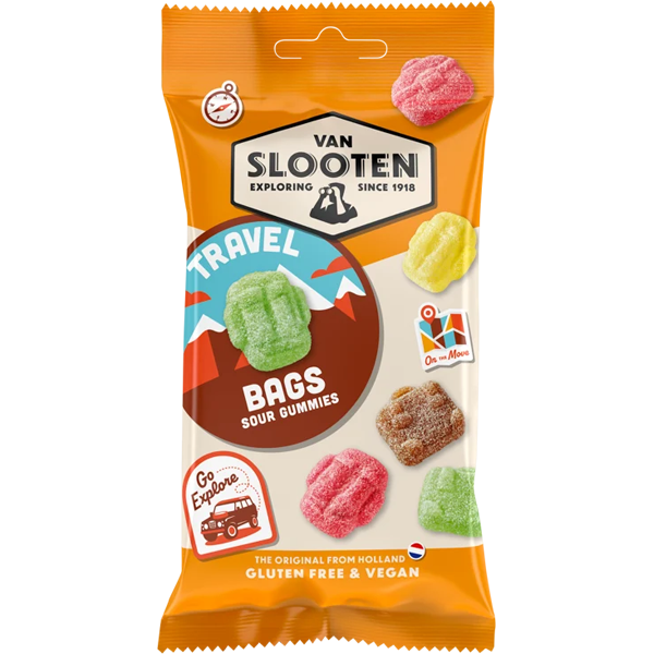 Van Slooten Travel Bags Sour Gummies 60g