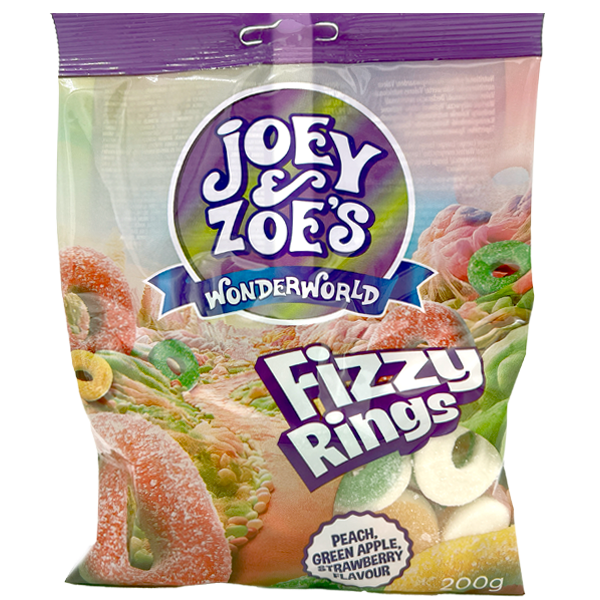 Joey & Zoe's Fizzy Rings 200g