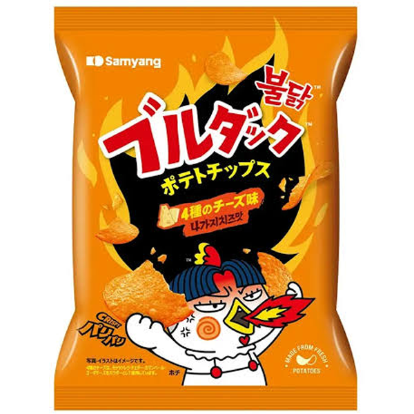Samyang Buldak Aardappelchips 4 Kazen Smaak 55g