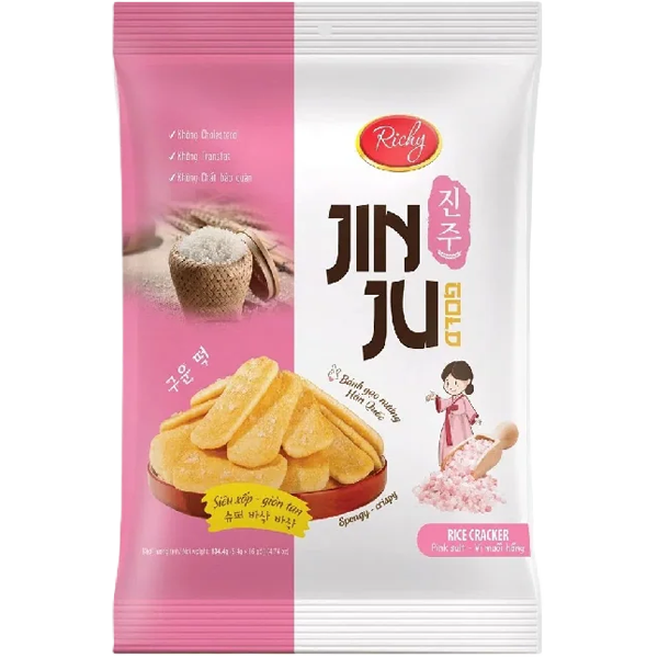 Richy Jin Ju Gold Rice Cracker Pink Salt 134.4g