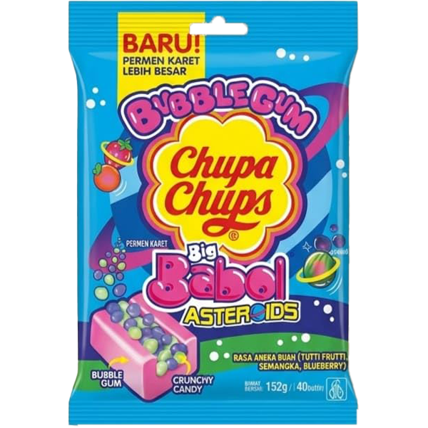 Chupa Chups Big Babol Asteroids Tutti Frutti 152g